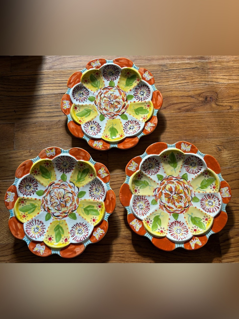 Anthropologie “Biscuit” plates, Set of 3